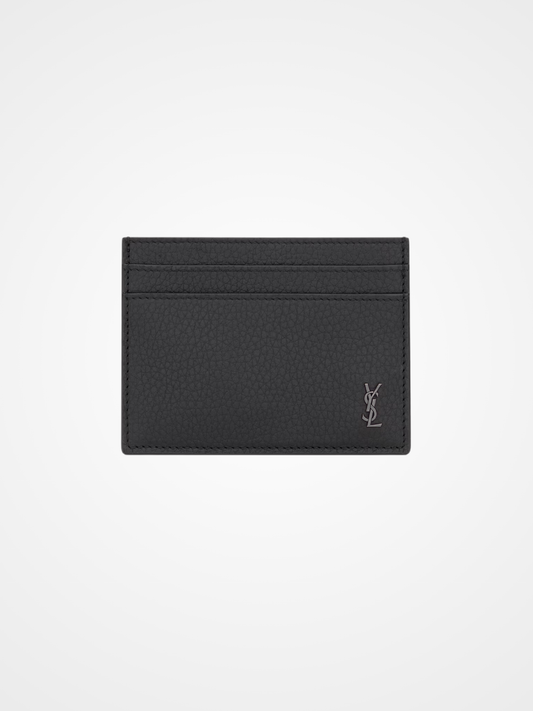 Tiny Cassandre Card Case In Grained Leather