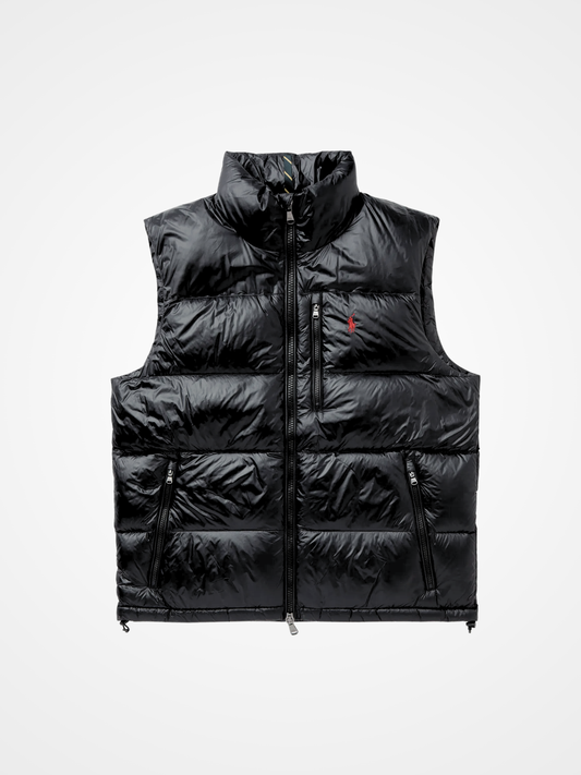 Glossy Down Vest Black