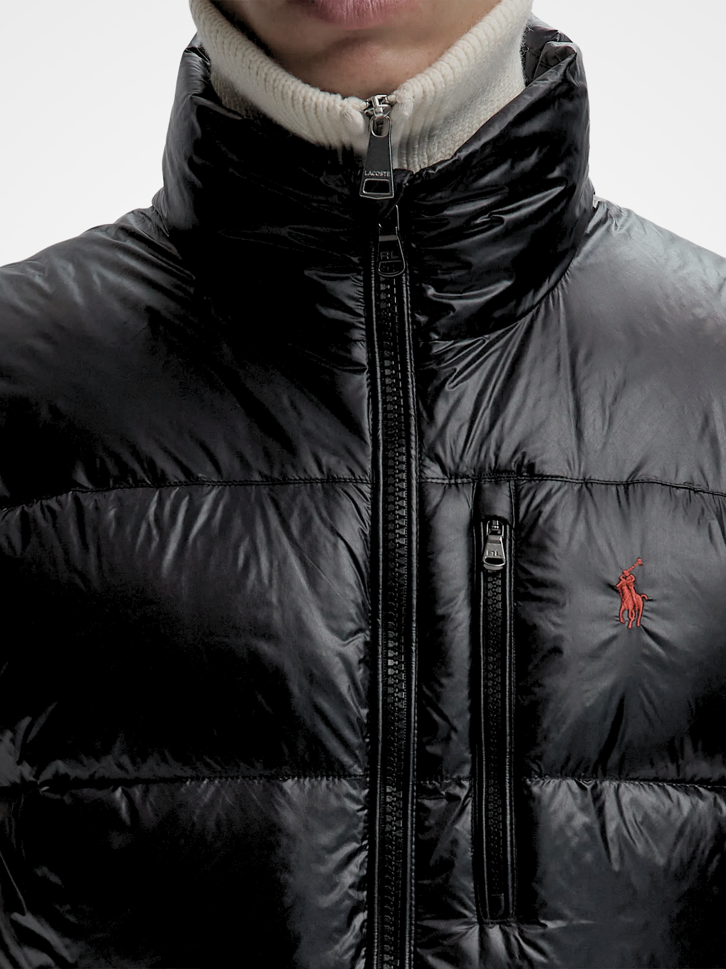 Glossy Down Vest Black