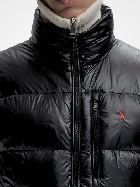 Glossy Down Vest Black